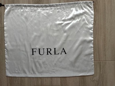 Original Furla Satin Dust Bag White 60x50 cm Large Drawstring Storage Pouch