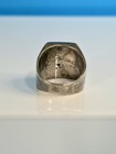 Old Pawn Sterling Silver SIZE 9 Vintage Turquoise Coral Inlay Tribal Ring  — photo 3