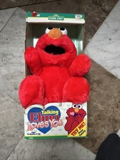 1997 Tyco Sesame Street Talking Elmo Loves You Doll with Box Needs Batteries