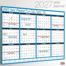 2027 Wall Calendar Year Planner Chart 12 Months Calender ✔WIDEST RANGE ON EBAY