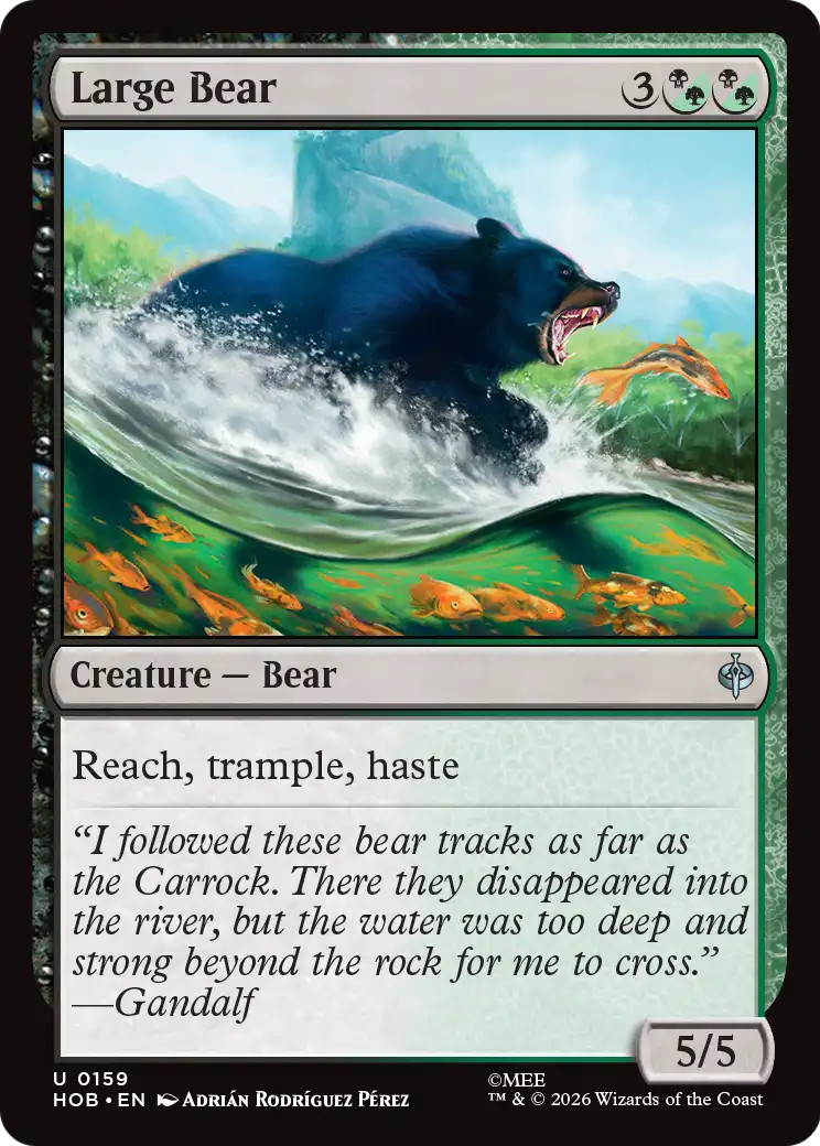 LARGE BEAR x4 mtg NM-M The Hobbit 4 Unc