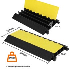 Speed Bump Cable Protector Ramp Rubber Wire Cord Cover 28000lbs Ramp