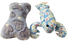 Zanies Lobster Heart Bone Dog Puppy Toy Toys Pet Plush Lot Of 2 NEW Blue