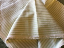 136 cm x 137 cm Ian Mankin Ticking 1 cotton stripe fabric Remnant light lime