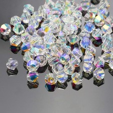 1000PCS 4mm Bicone Crystal Beads for Jewelry Making, DIY Bracelets Necklaces
