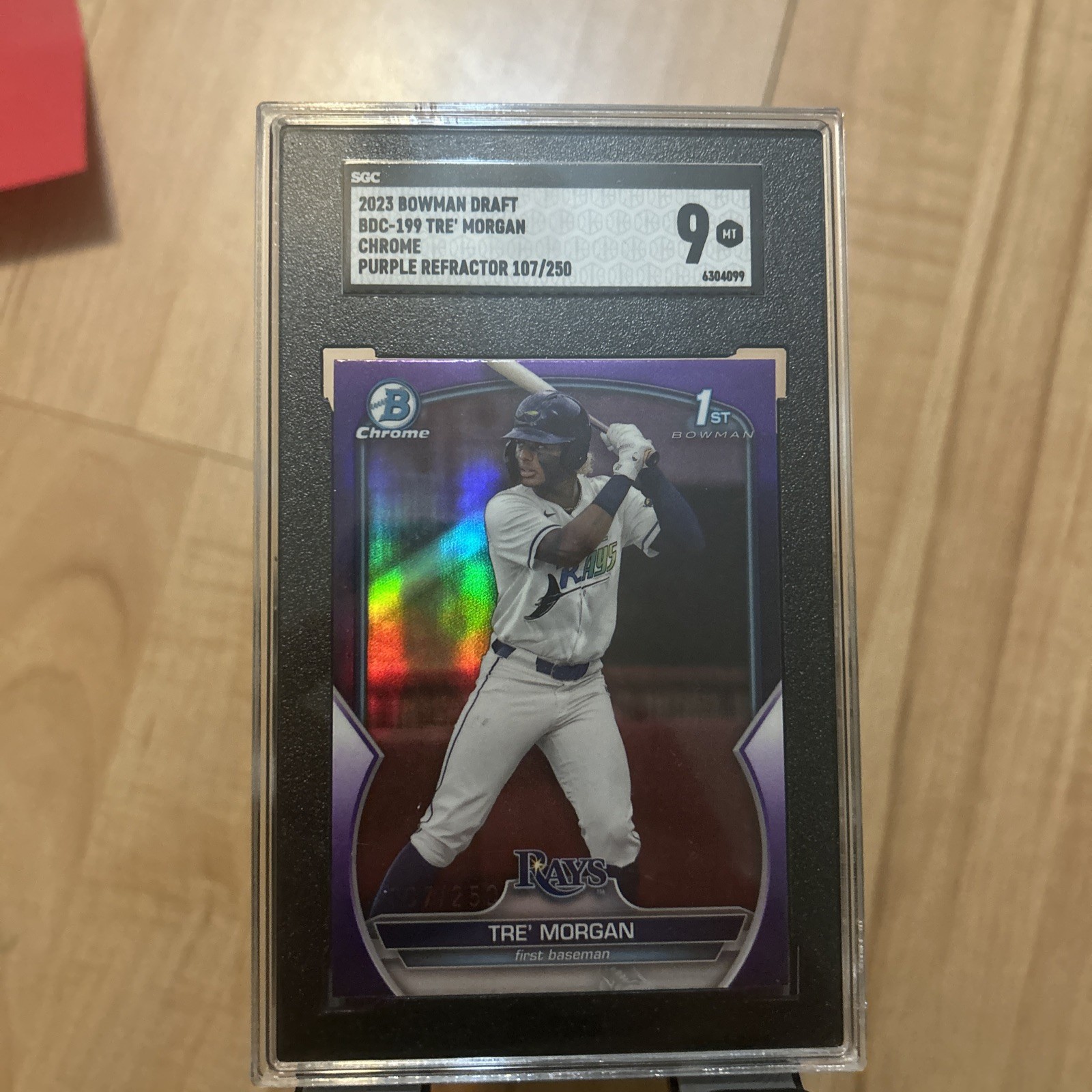 2023 Bowman Draft - Chrome Tre' Morgan #BDC-199 Purple Refractor /250 (RC)