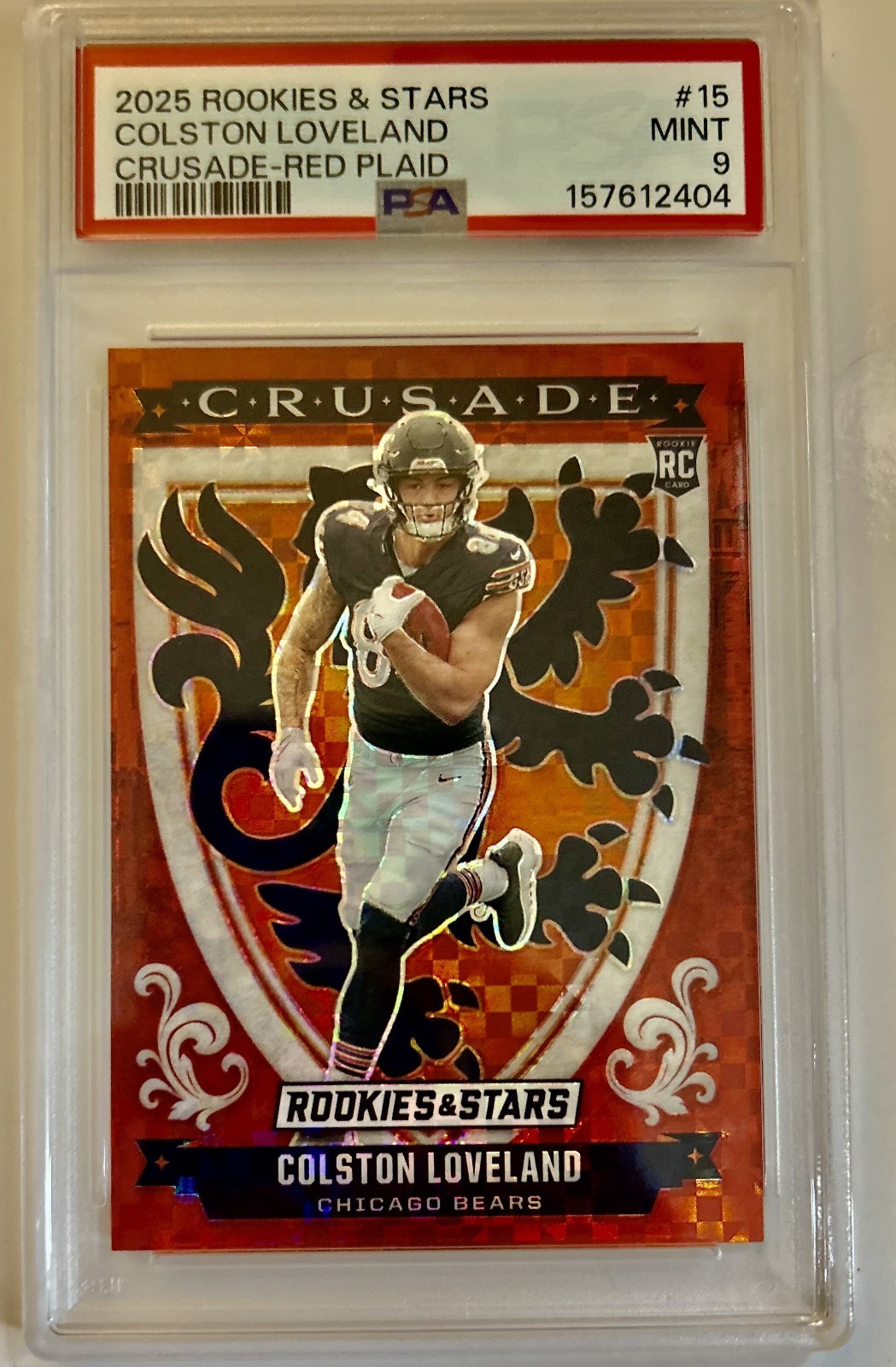 Colston Loveland Panini Rookies & Stars Crusade #15 Red Plaid