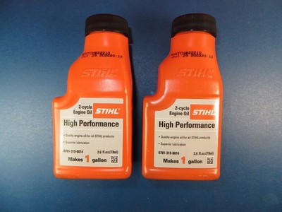 STIHL High Performance 2-Cycle Oil 50:1 2.6oz Per 1 Gal Mix 2 Pack 0781-319-8014