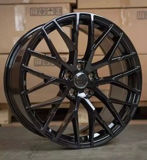 20" r8 black alloy wheels audi/passat/skoda/q3/a4/a6/a5/a7 + tyres