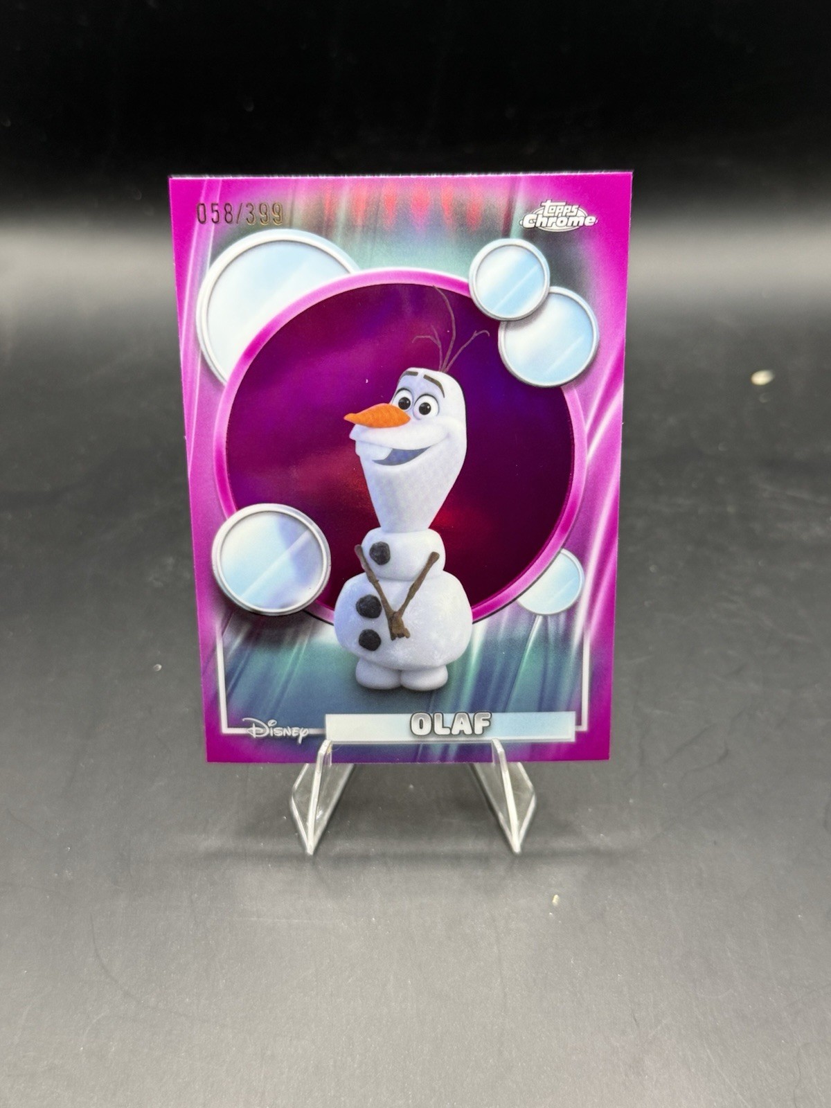 2026 Topps Chrome Disney OLAF #170 Pink Refractor /250