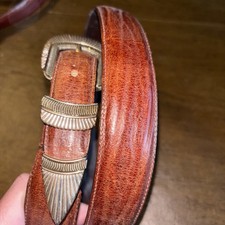 Vintage Billy Belts Calif Western Brown Leather Belt USA 40