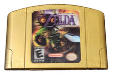 Nintendo 64 Legend of Zelda Majora's Mask Gold Holographic Cartridge Only Tested