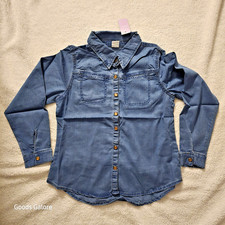 Evsie Jean Jacket New maurices Evsie Light Wash Chambray Tencel Button Down XS