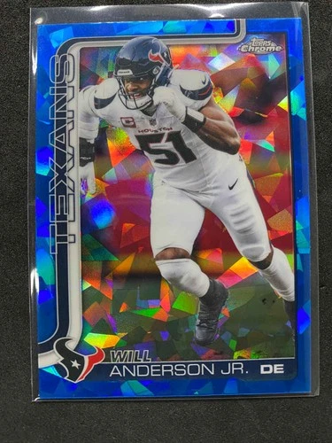 2025 Topps Chrome Sapphire Will Anderson Jr. Blue Ice Refractor #121 Texans