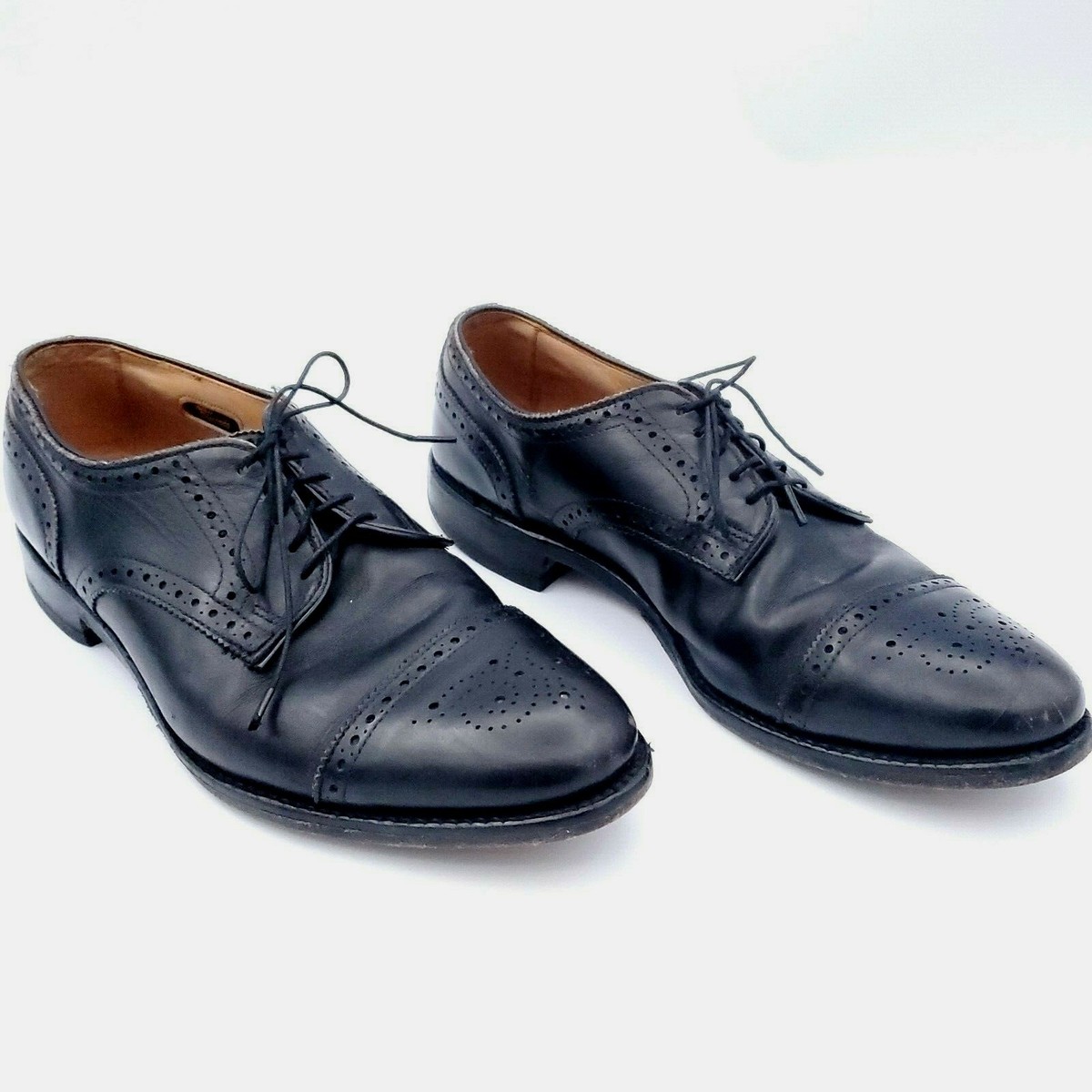 Allen Edmonds Sanford Oxford Black Leather Dress Shoes Mens 