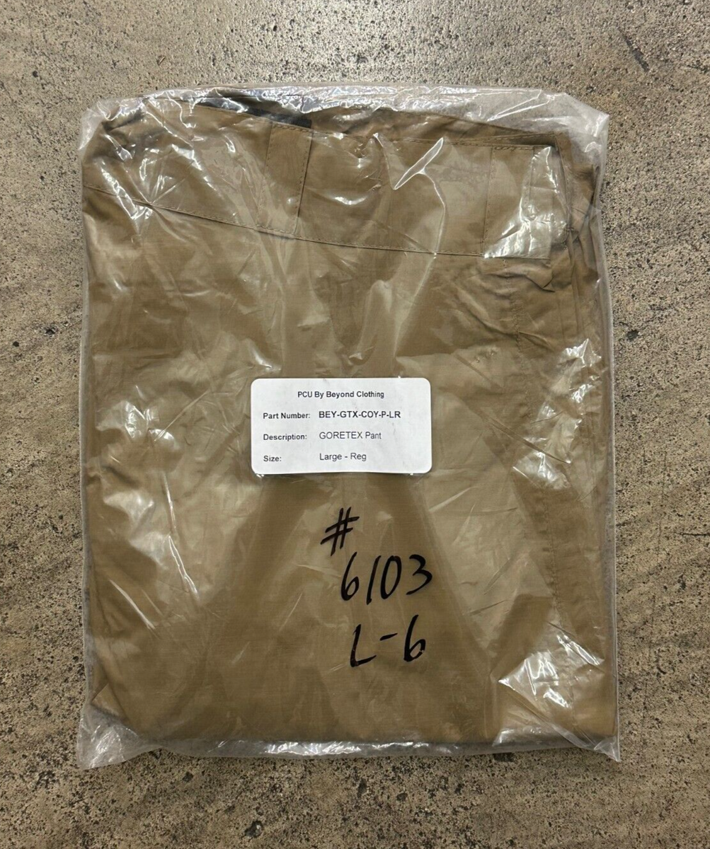 NOS Beyond Clothing, Level 6 GoreTex Pants Sz LR Coyote Brown, US