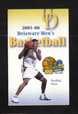 Calendario de bolsillo de baloncesto Delaware Fightin' Blue Hens 2005-06 PNC Bank CAA