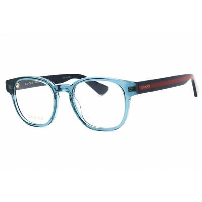 Gucci Men's Eyeglasses Blue Acetate Square Full Rim Frame Clear