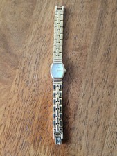 Nine West 9W/1315-6 Gold Toned 17mm SS Ladies Watch Reversable Band New Battery