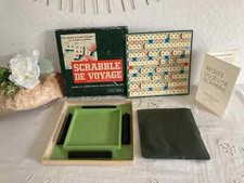 26⚜️ Ancien Jeu de Société et de Lettres Scrabble de Voyage Complet Vintage