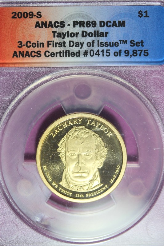 2009 S- ANACS PR69 DCAM ZACHARY TAYLOR PRESIDENTIAL DOLLAR #B45848