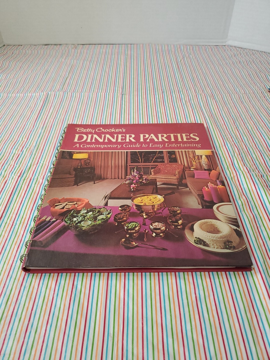 Vintage 1970 Betty Crocker's DINNER PARTIES Spiral Cookbook 1st Edition 1970
