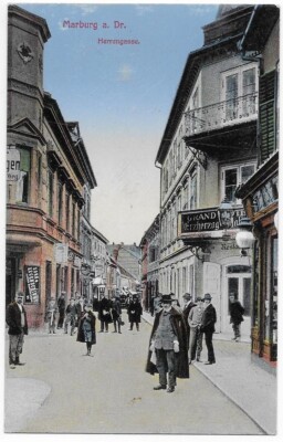 Postcard postcard Marburg, Drava, Maribor, Herrengasse, Slovenia
