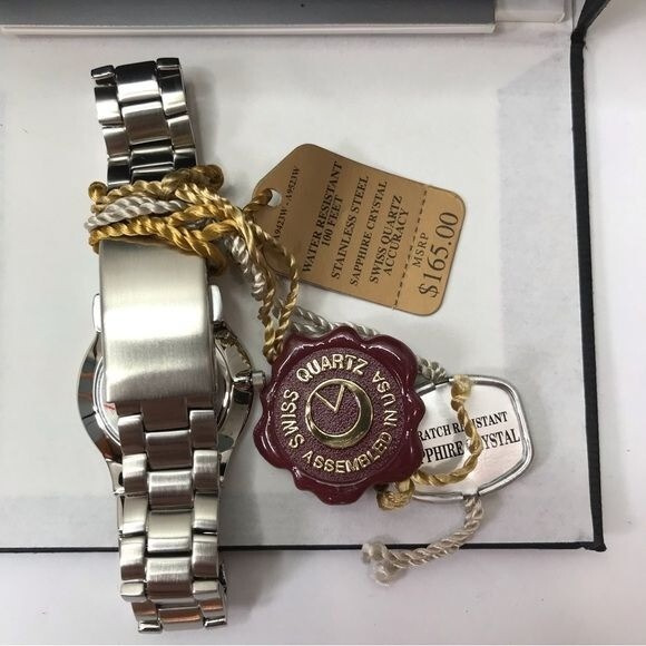 NEW* BOGAVIA Silver Stainless Steel Sapphire Crystal Watch  display picture 1