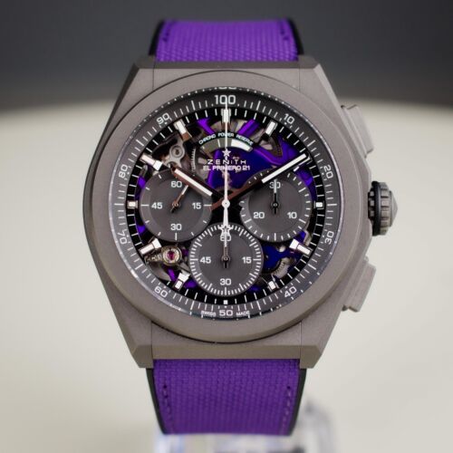 Zenith Defy21 El Primero Ultraviolet Swissmade Luxury Watch 97.9001.9004/80.R922 - Picture 1 of 10