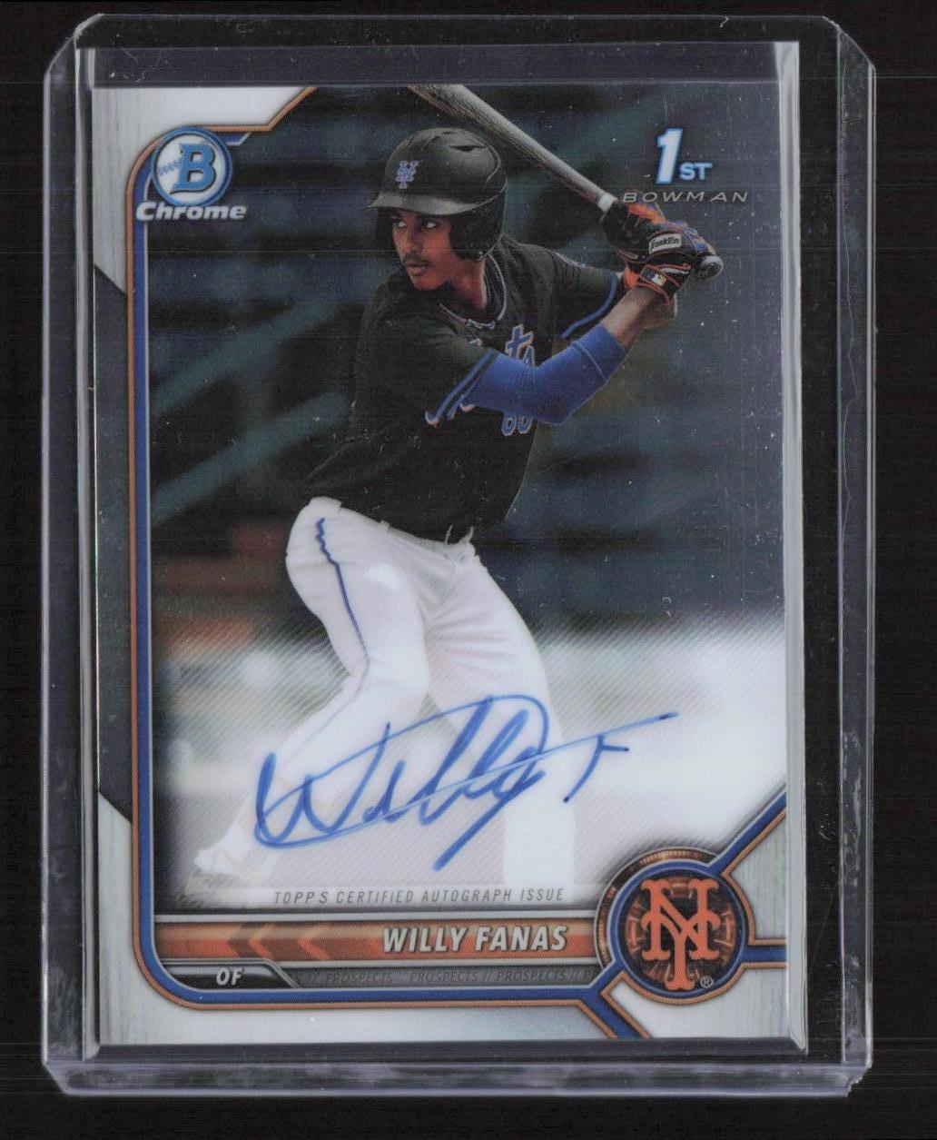 2022 Bowman Chrome #CPA-WF Willy Fanas 1st Auto Mets