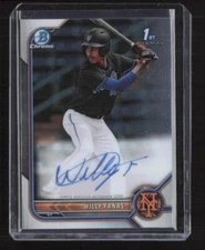 2022 Bowman Chrome #CPA-WF Willy Fanas 1st Auto Mets