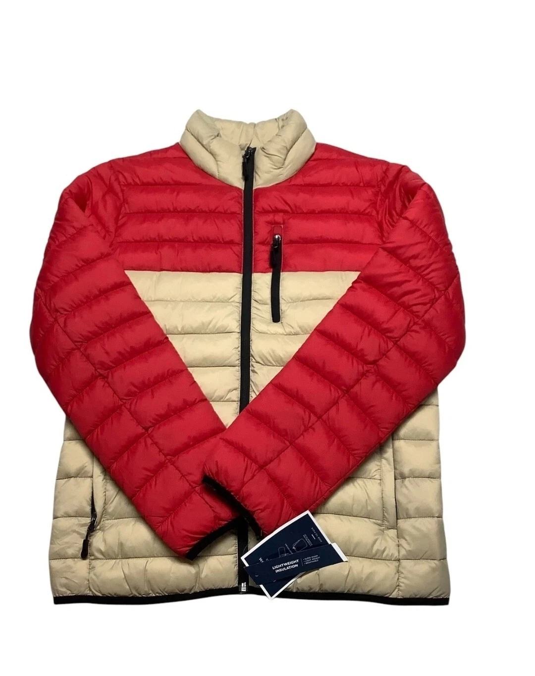 Club Room Men's Quilted Packable Puffer Jacket | Khaki Manor | Small