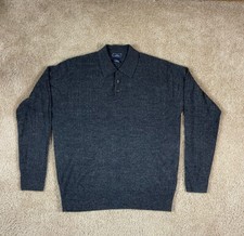Dockers Pullover Sweater Acrylic Men's Size M Gray Button Collar