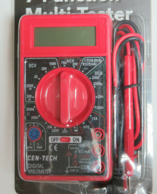 Cen-Tech 7 Function Multi-Tester Digital Multimeter (New in blister pack)