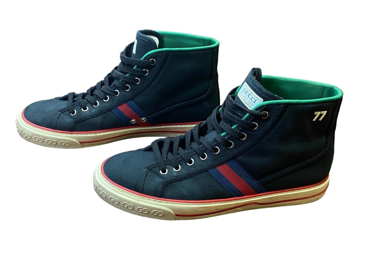 Gucci Tennis 1977 High Top Sneakers - UK 9 US 10 - Pre-Owned 