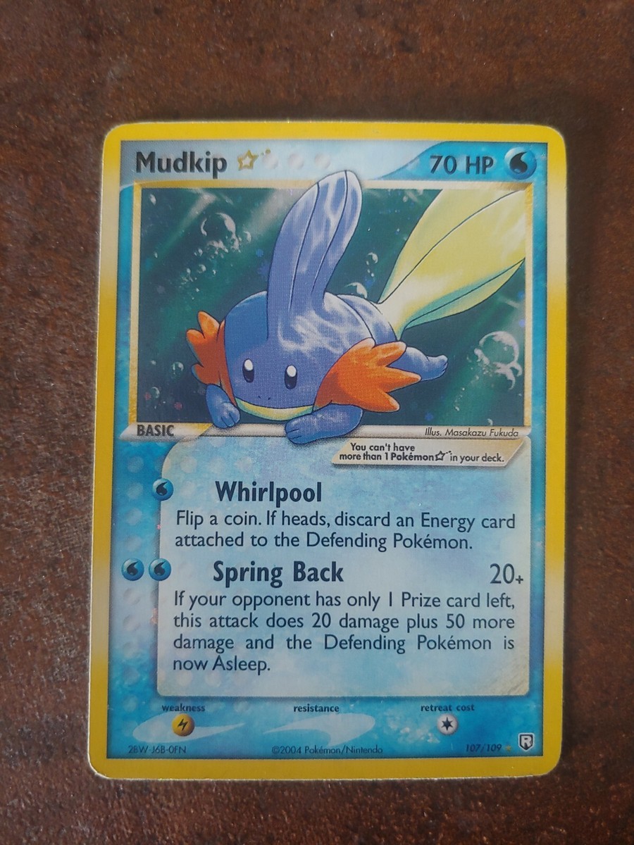 ミズゴロウ R団の逆襲 psa7 ゴールドスター ⭐︎ mudkip star Pokemon - Mudkip Star 107/109 Gold Star PSA - ex Team Rocket