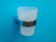 Smedbo Air Zahnputzbecher Halter AK343 chrom Glas Zahnputzset Dentalset Becher