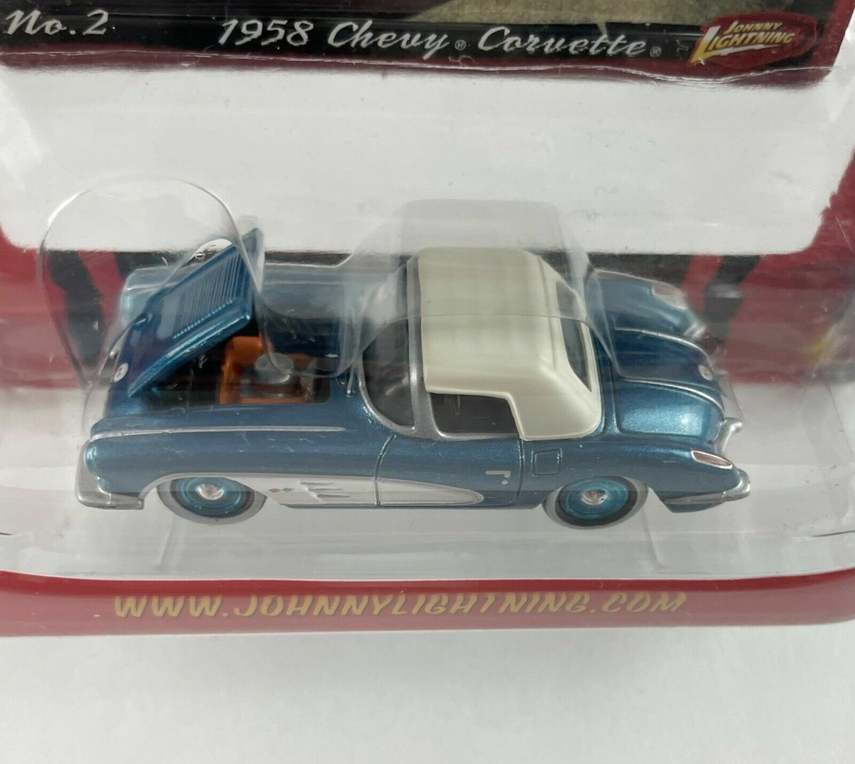 CHEVY CORVETTE 1958 VETTE '58 BLUE 1/64 JOHNNY LIGHTNING