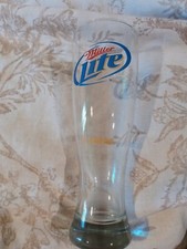 Miller Lite Beer Taste Activator Logo Nucleation Point 16 Oz Pint Beer Glass 8"