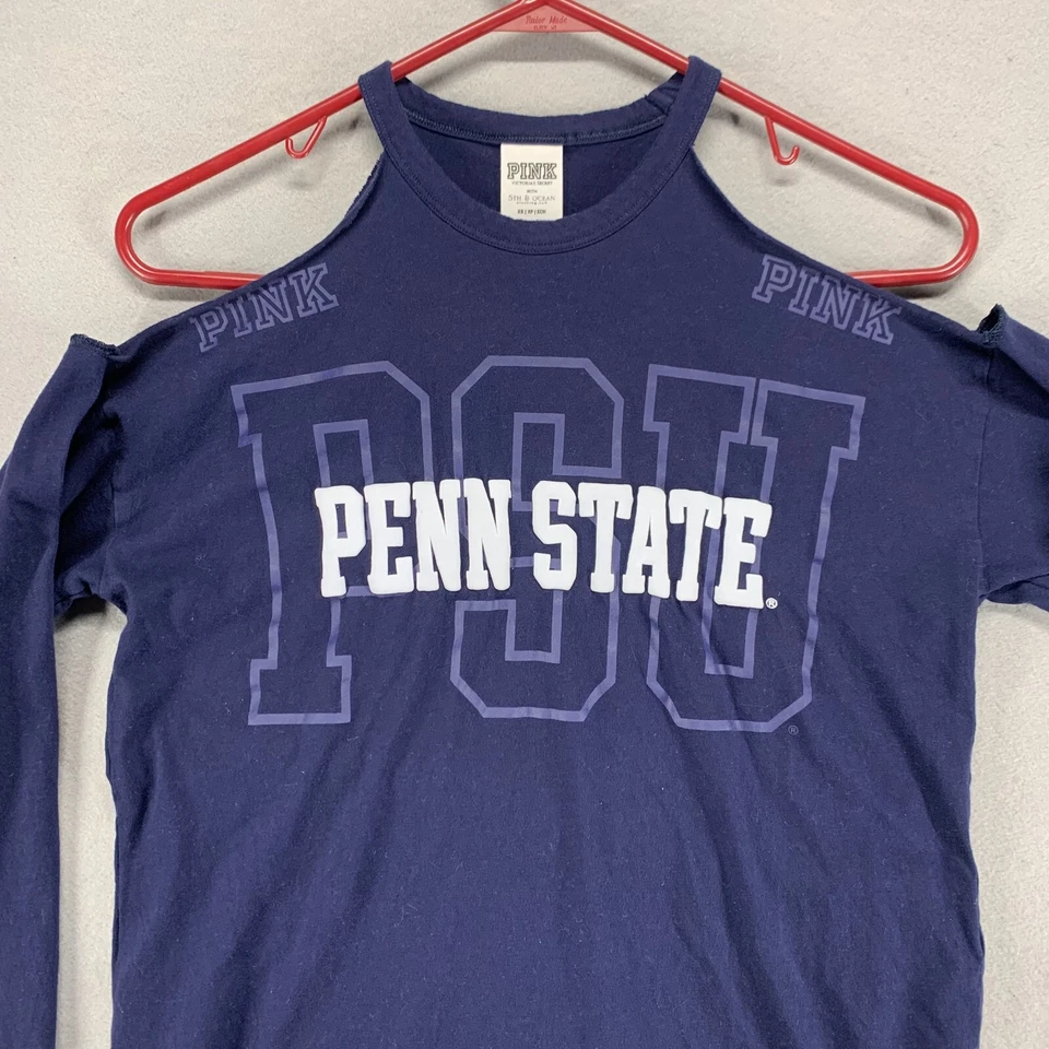 Penn State University Shirt Womens XS Blue Victorias Secret Pink Nittany Lions - Image 3 of 4