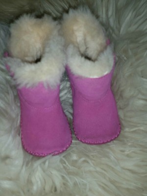 fluffy ugg boots pink