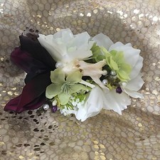 Gothic Bridal Floral Hair Clip