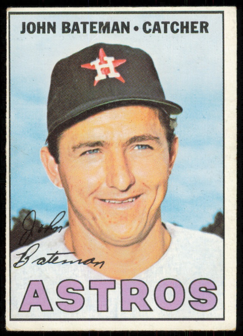 1967 TOPPS JOHN BATEMAN HOUSTON ASTROS #231 VG+ - SMALL LINE