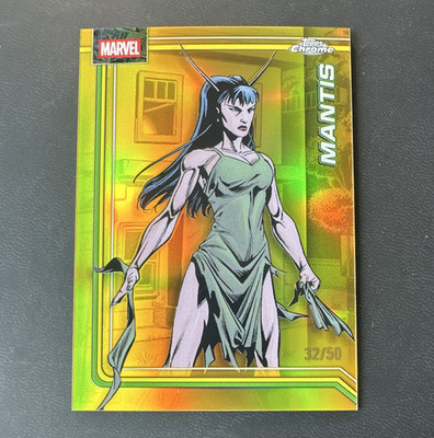 2026 Topps Chrome Marvel MANTIS true gold refractor serial    #/50 Card #076