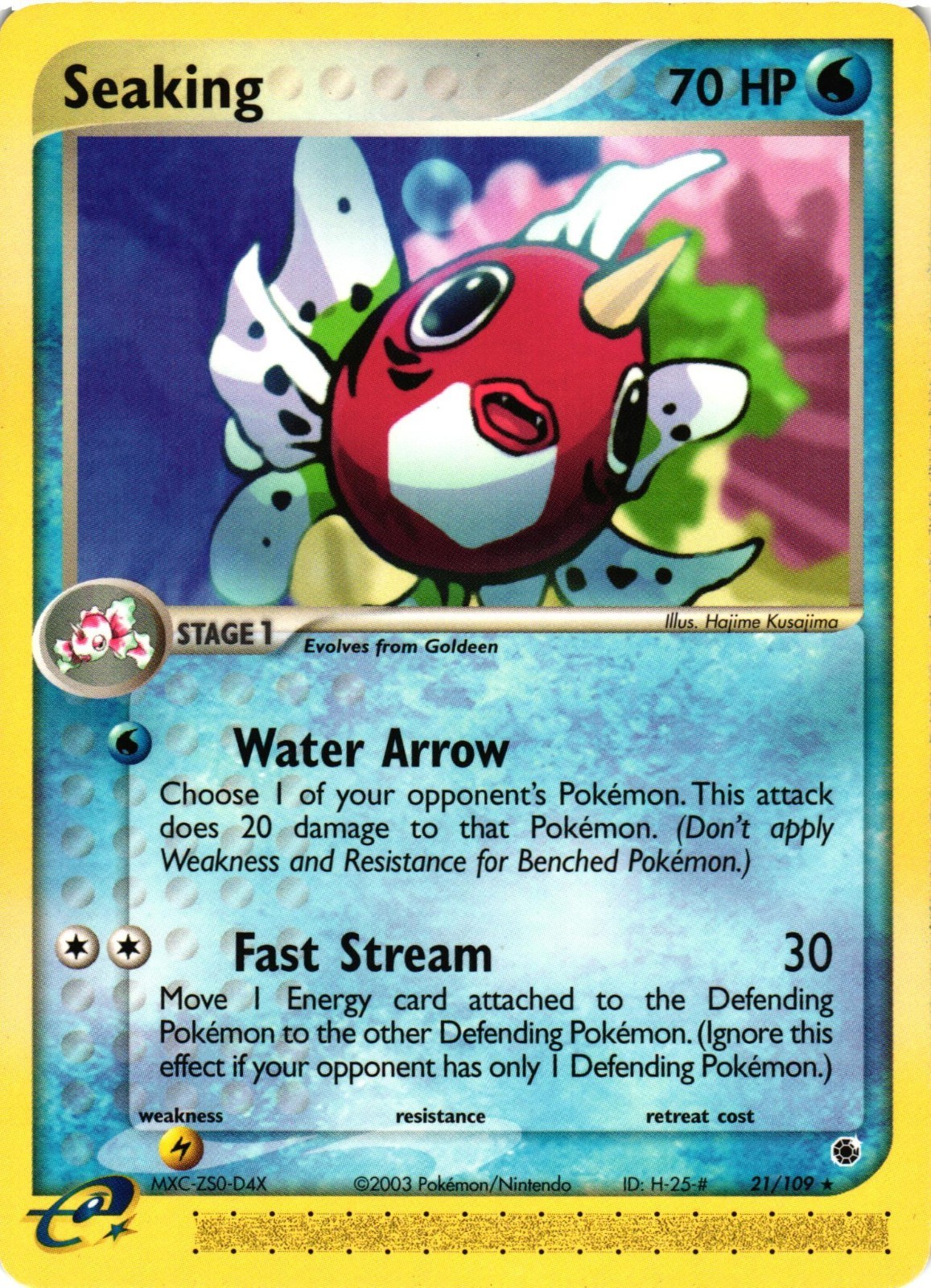 Pokemon TCG Seaking 21/109 Ruby and Sapphire Regular LP