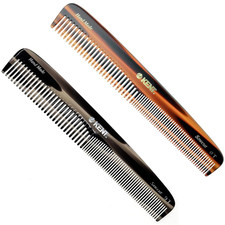 9T Double Tooth Dressing Table Comb, Tortoise Fine and Wide Tooth Coarse/Fine Dr