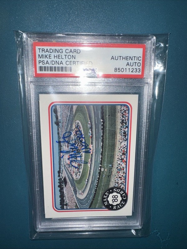 1988 Maxx Racing Mike Helton NASCAR Signed Auto Card #21 PSA/DNA Slabbed