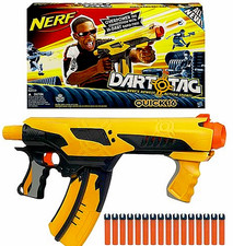 NERF DART TAG,QUICK 16 BLASTER SET,W/ BLASTER,CLIP, DARTS,RAPID-FIRE,AGE 8 ,NEW