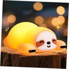 Cute Night Light for Kids, 3-Level Dimmable Nursery Nightlight, Silicone Sloth