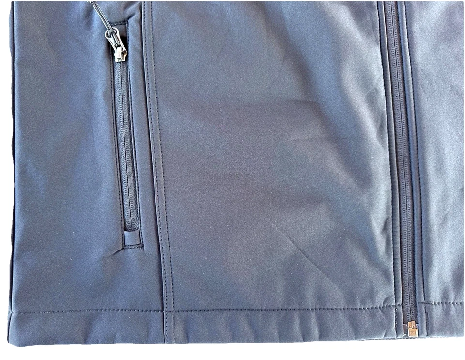 NEW PORT AUTHORITY MENS BEAUTIFUL BLACK FULL ZIP ZONE 2 RACING VEST ZIP POCKETS - Image 3 of 4